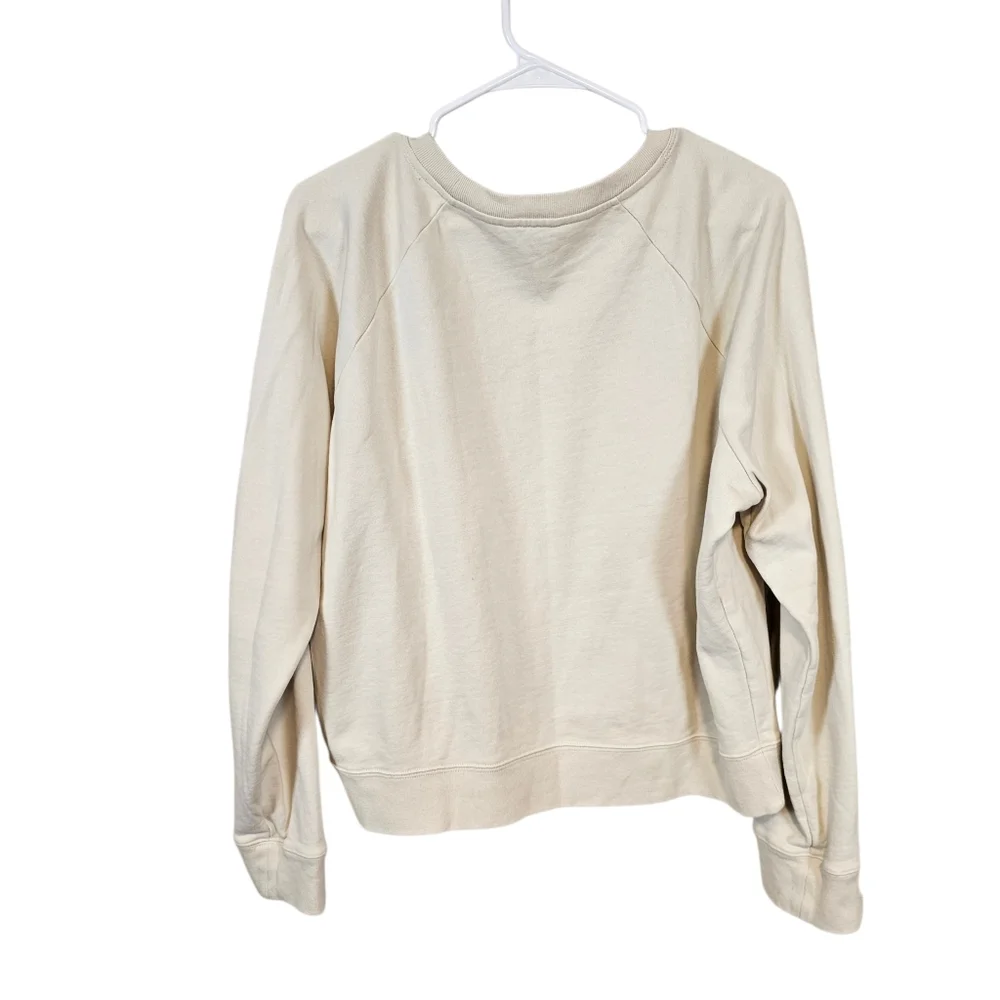J. Crew Big Sky Graphic Sweatershirt Terry Ivory Crewneck Tree Outdoor